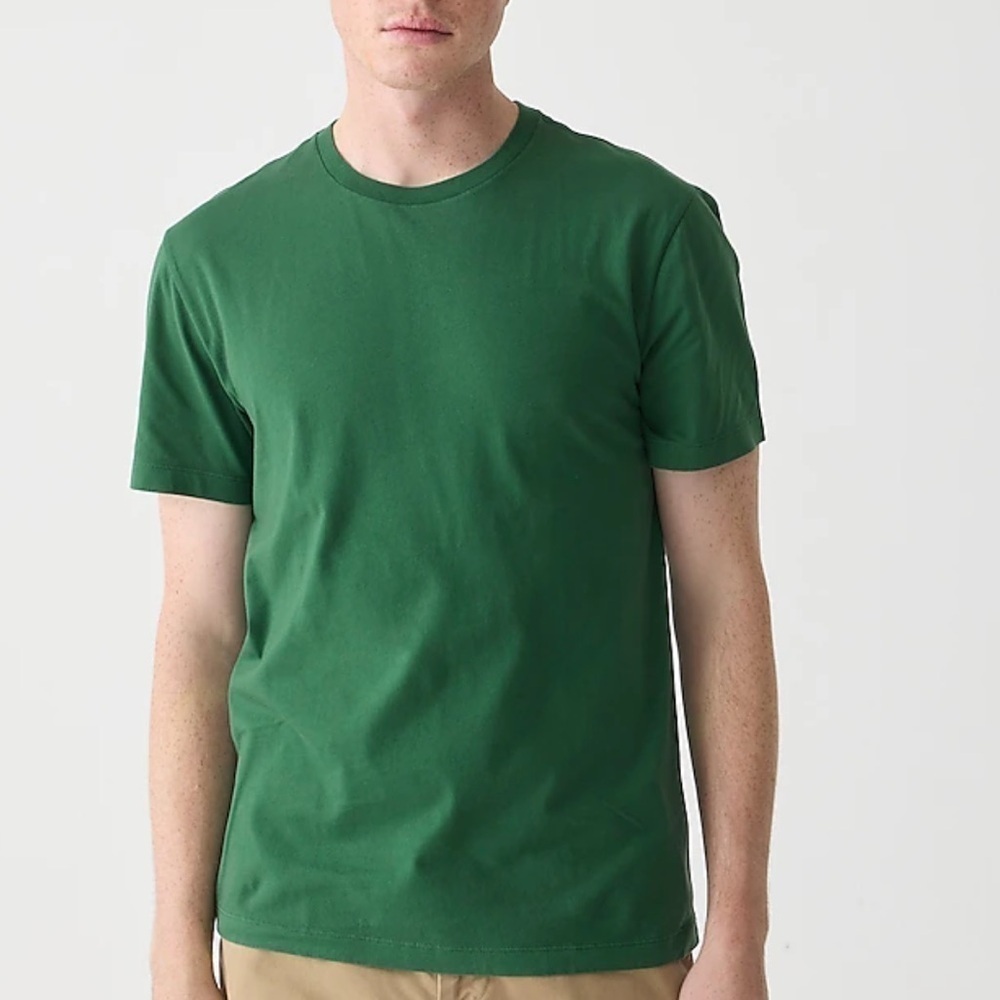 J crew prospect green broken in tee shirt